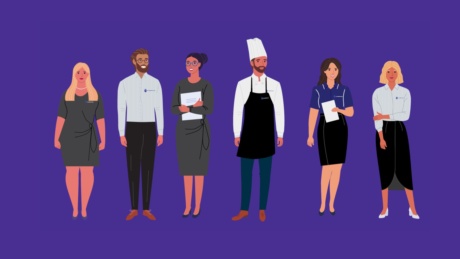 st vincent's aged care employee illustrations