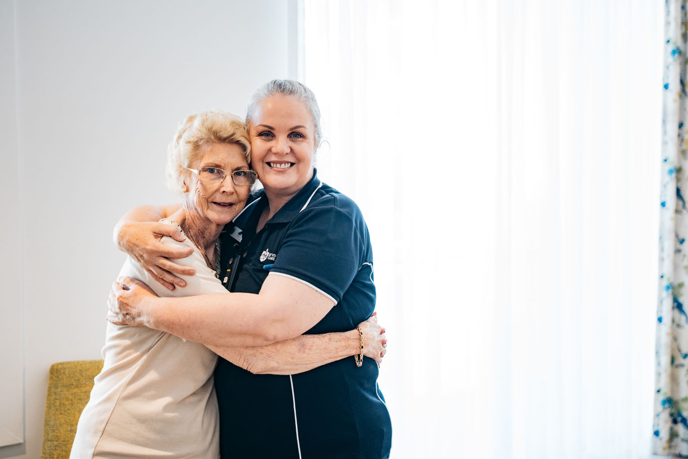 two residents in an aged care home during respite